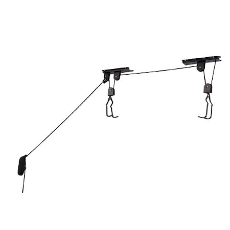 Set of 4 Leisure Sports Bike Storage Hoists, Pulley and Strap System to Lift Bicycles, Ladders